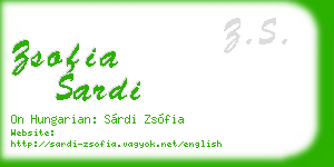 zsofia sardi business card