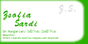 zsofia sardi business card